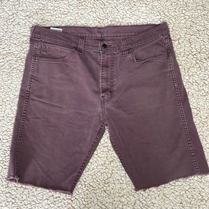 Levi’s Maroon Cutoff Shorts